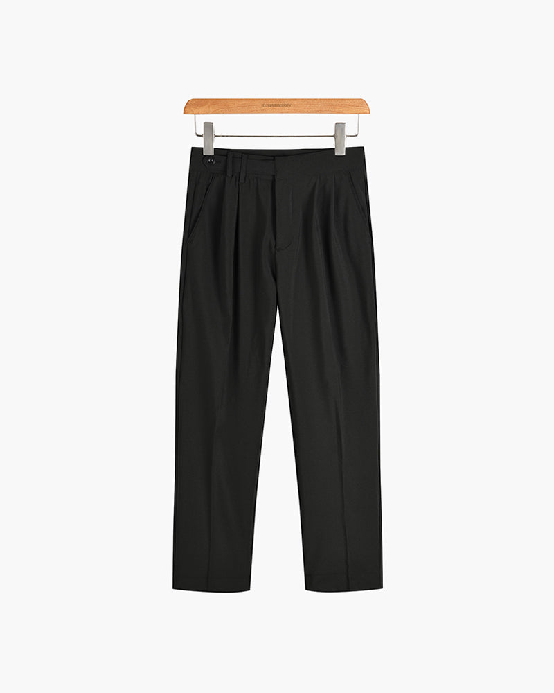 Slim Fit Pleated Dress Pants – Classic Formal Style
