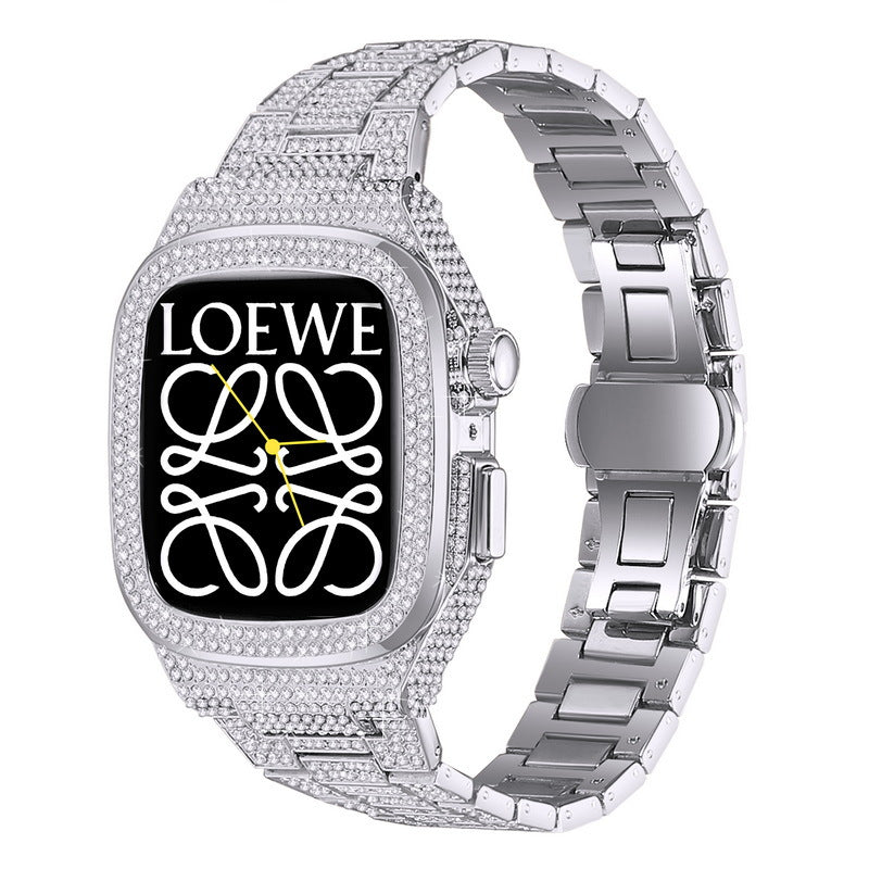 Luxury Crystal Metal Band for Apple Watch 44/45mm