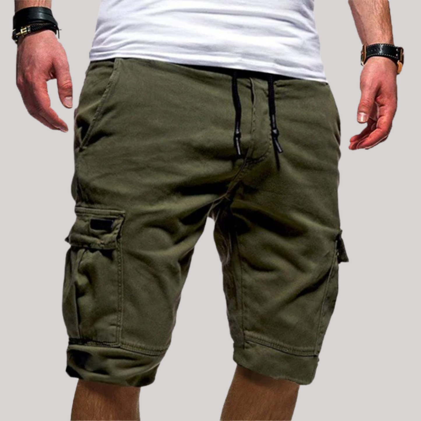 Ralph | Relaxed Fit Mens Cargo Shorts with Elastic Waist