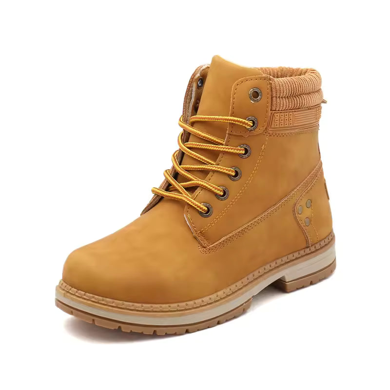 Comfy Low Heel Ankle Boots - Warm Winter Shoes