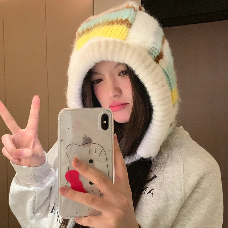 Fashionable Stripe Fleece Earmuffs for Ladies