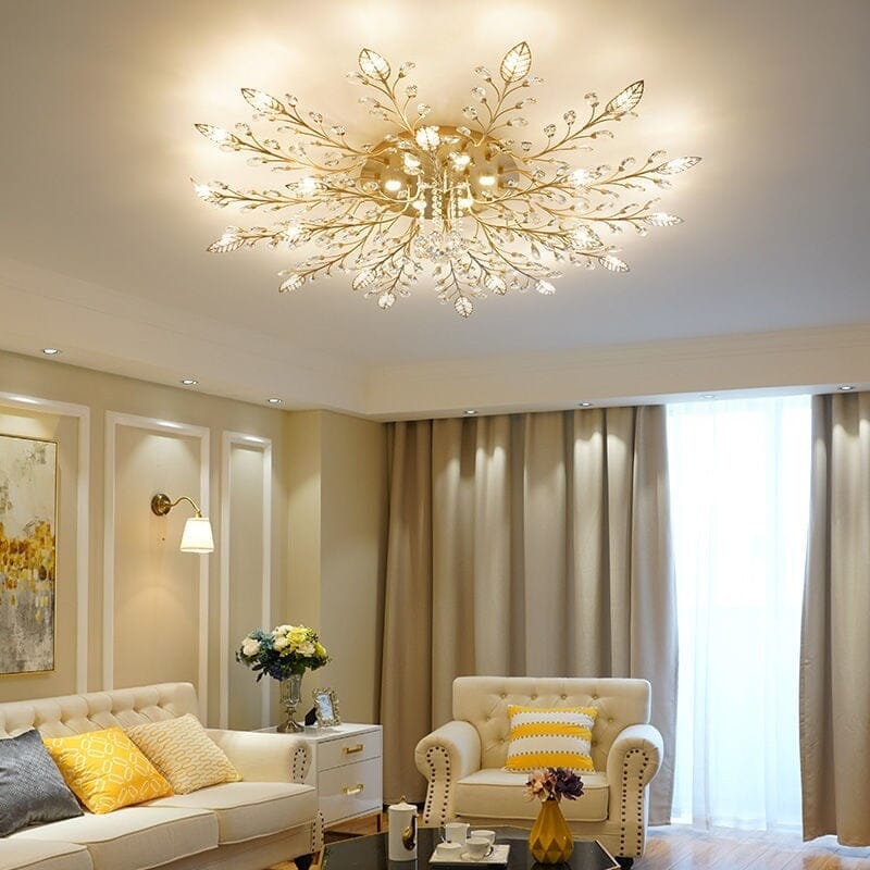Elegant Flower Crystal Lighting Fixture