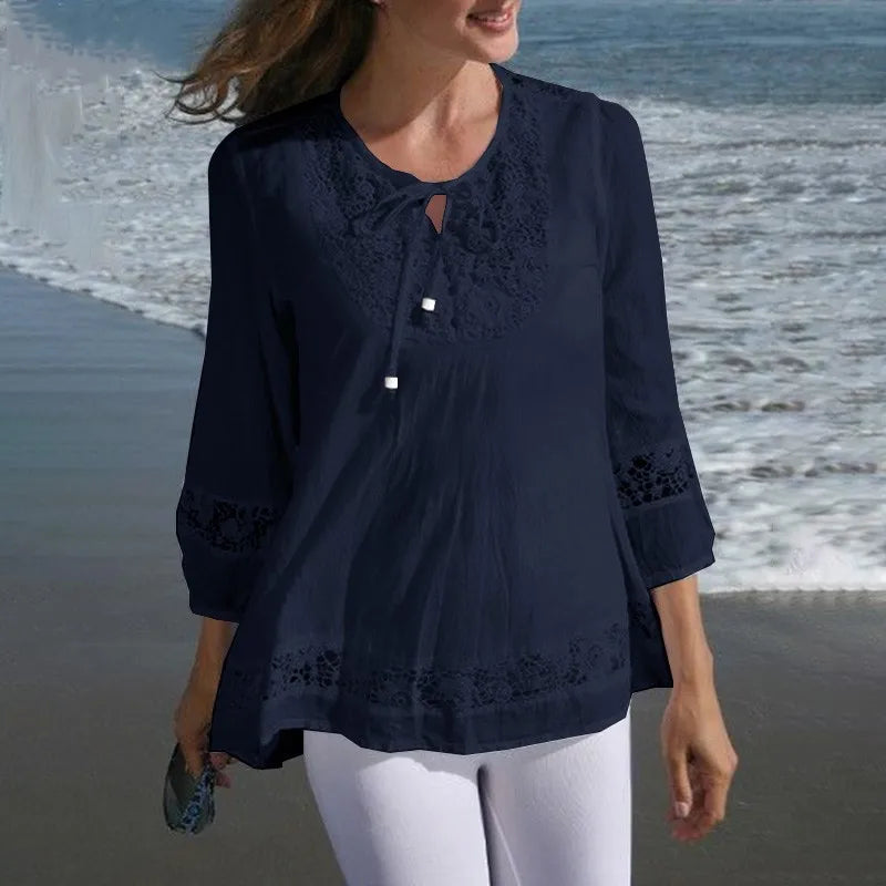 Lightweight Breathable Floral Women's Blouse