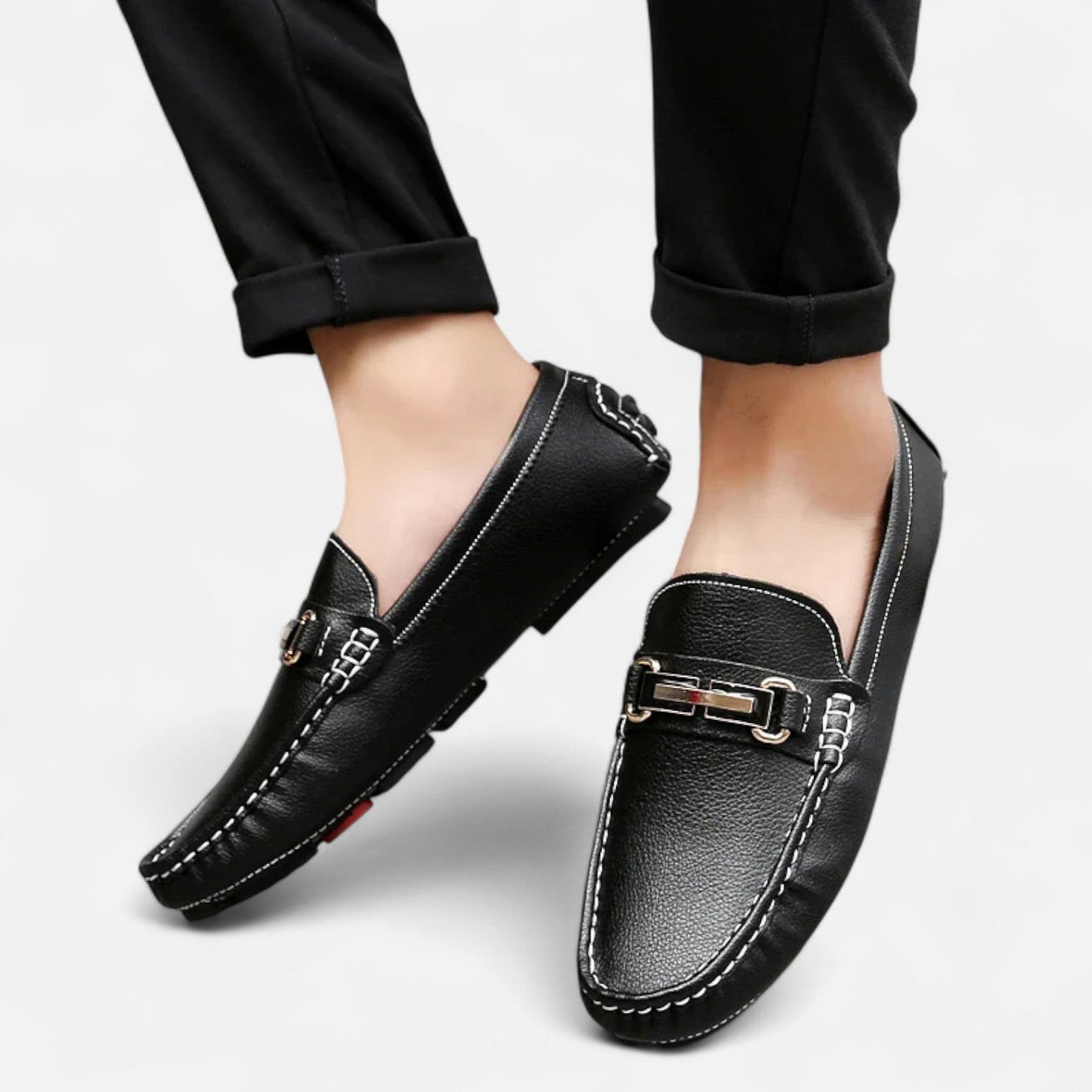 VogeLuxe | Men’s Leather Horse Bit Driving Loafers