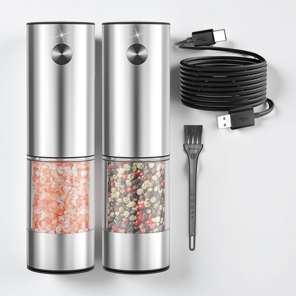 Automatic Salt Pepper Mill with LED Lighting