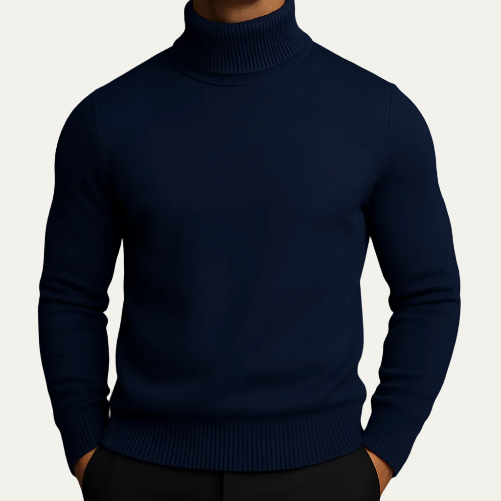 Savoni Men’s Wool Turtleneck – Classic Knit Sweater 10