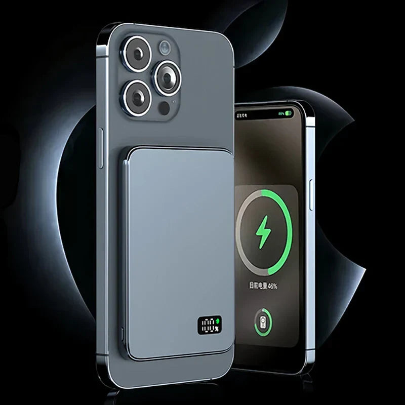 Thin Portable Wireless Charging Power Bank
