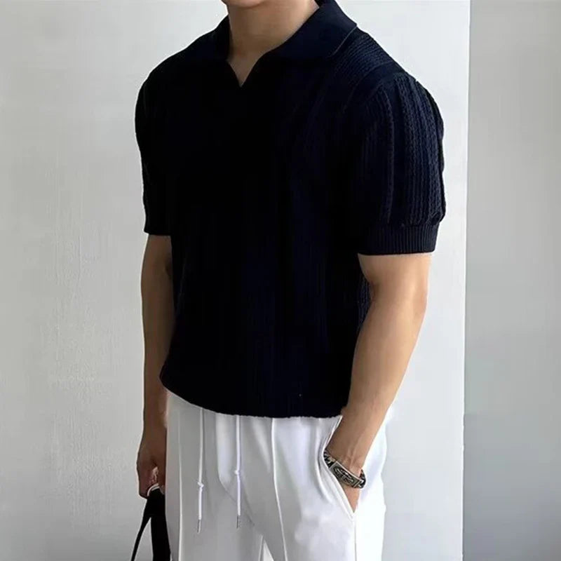 Lightweight Airy Mesh Polo Shirt for Men