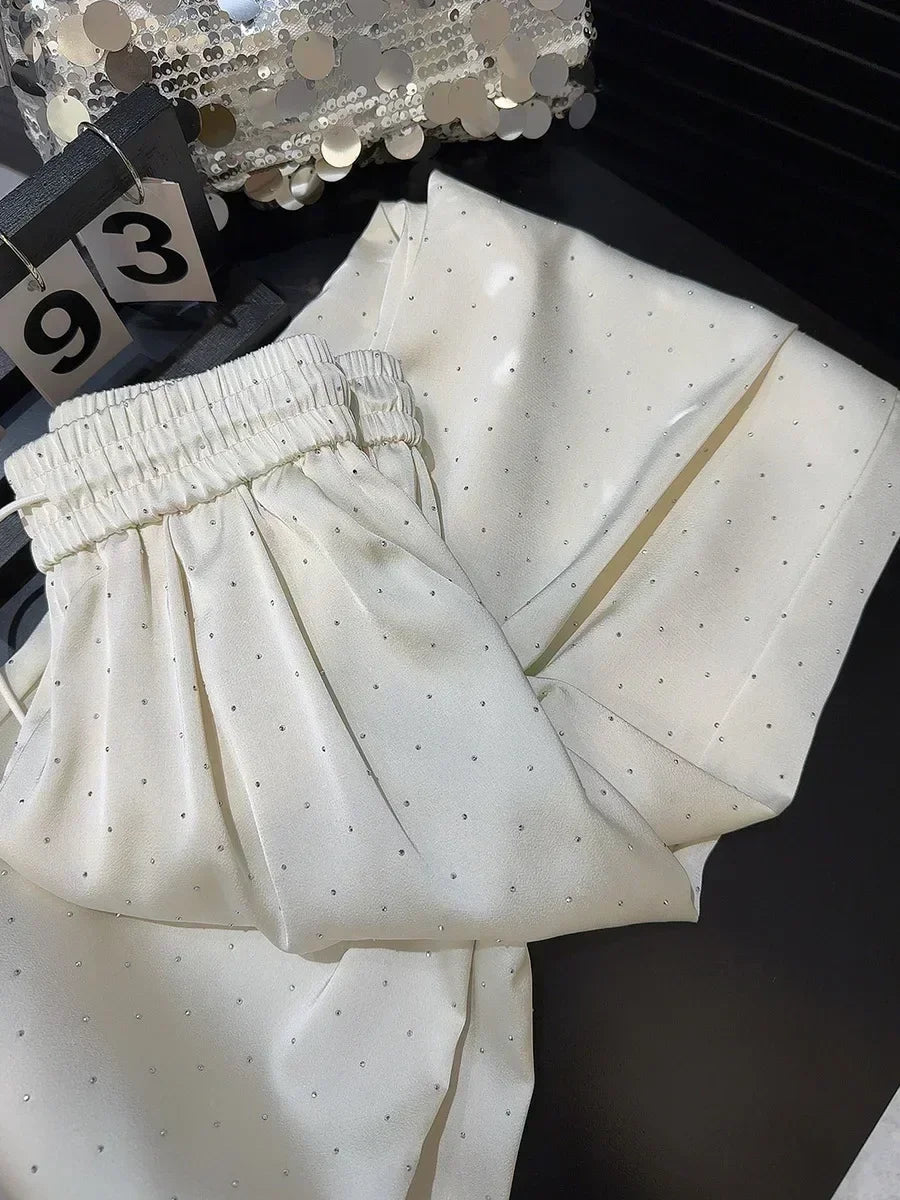 Glamorous High Waist Sparkle Wide Leg Pants