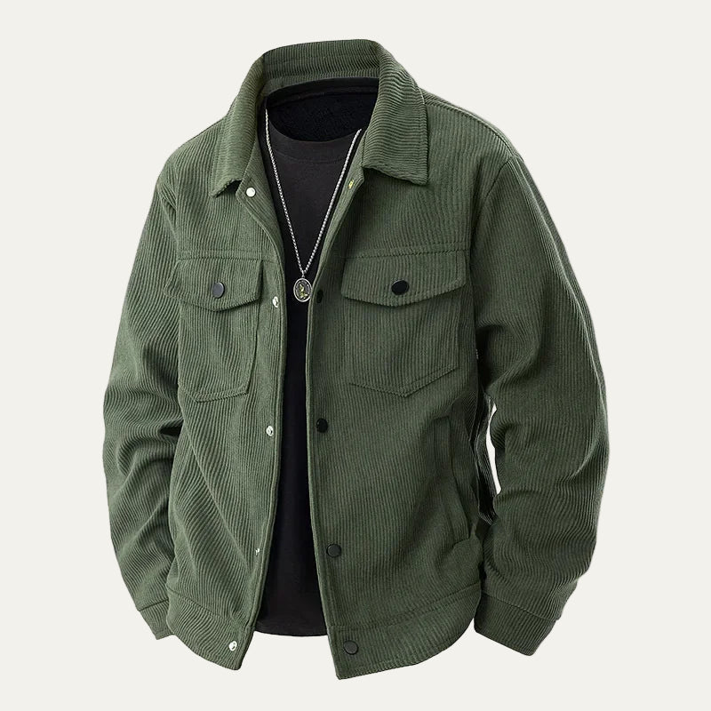 VogeLuxe | Men’s Wide Wale Corduroy Trucker Shacket