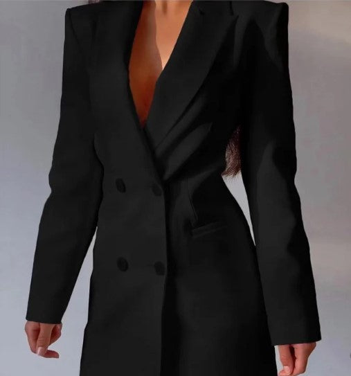 Stylish Women's Open Back Office Blazer Suit