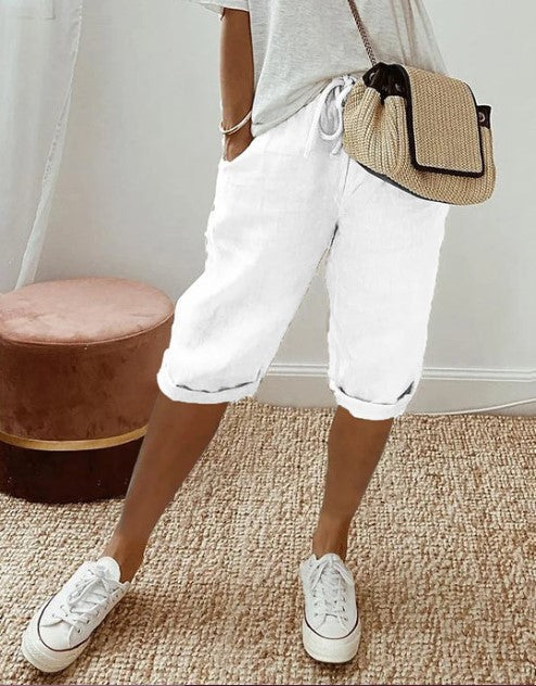 Soft Women's Casual Elastic Waist Shorts