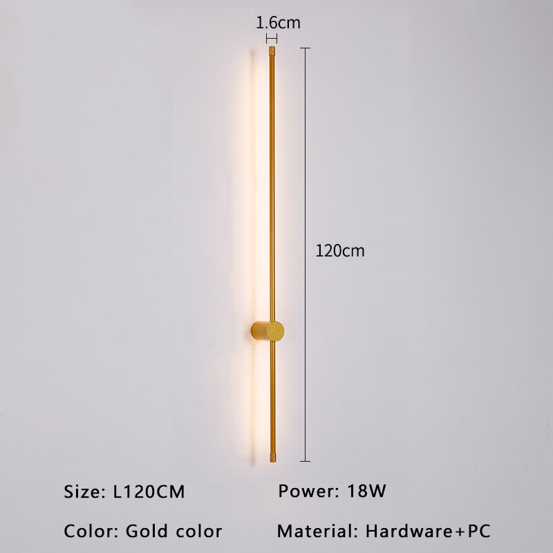 Sleek Gold Black LED Wall Lamp For Modern Homes