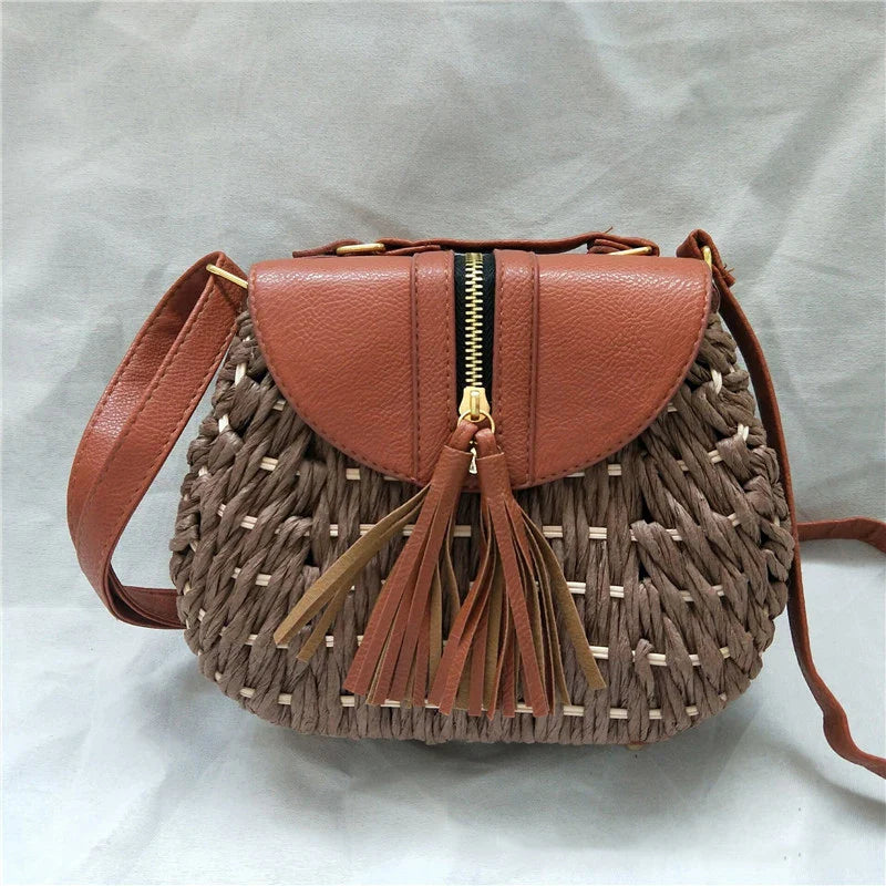 Mini Chic Straw Shoulder Bag