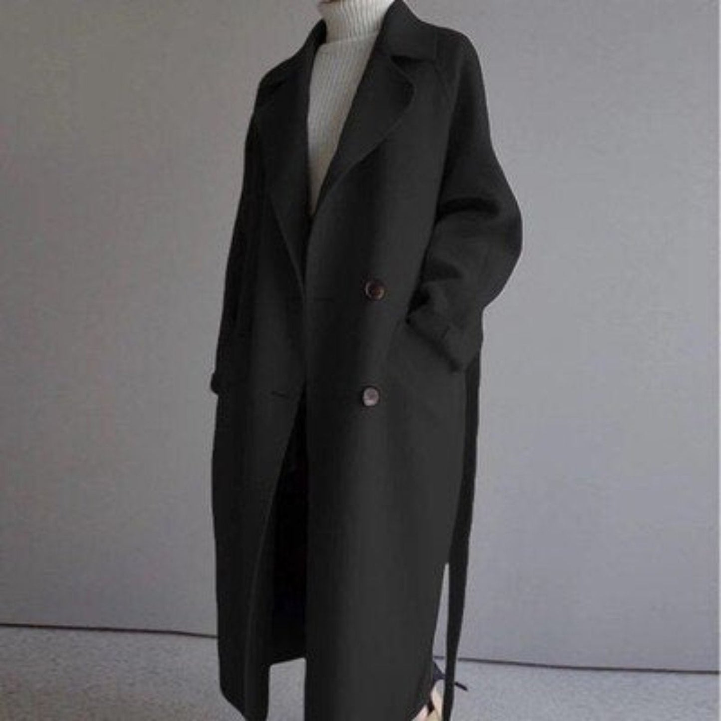 Stylish Trench Coat - Fitted Winter Coat