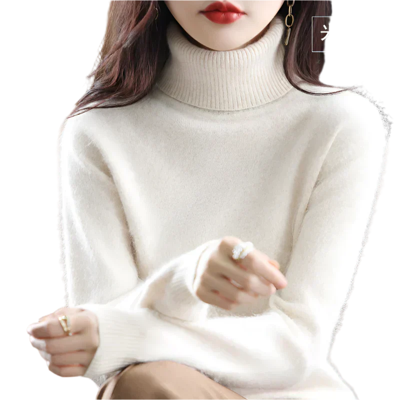 Soft Cashmere Turtleneck Sweater For Women