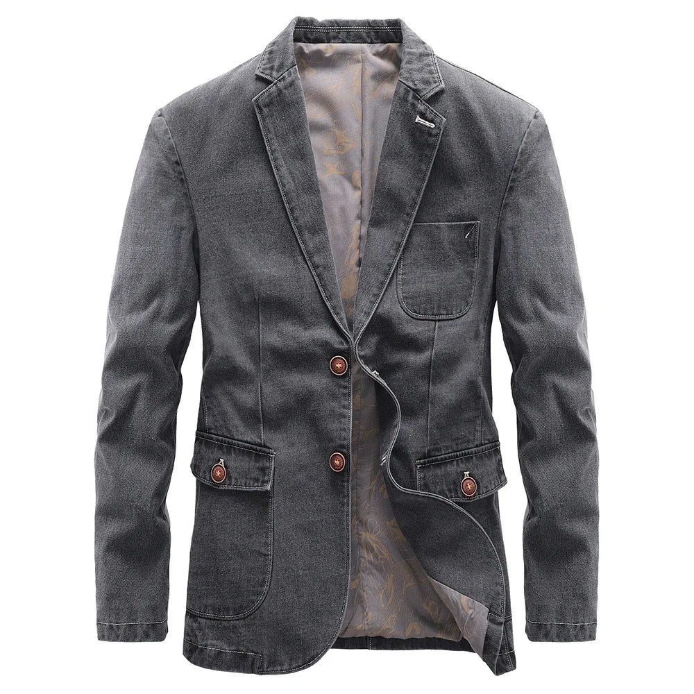 Men's Classic Slim Fit Jeans Jacket - VogeLuxe