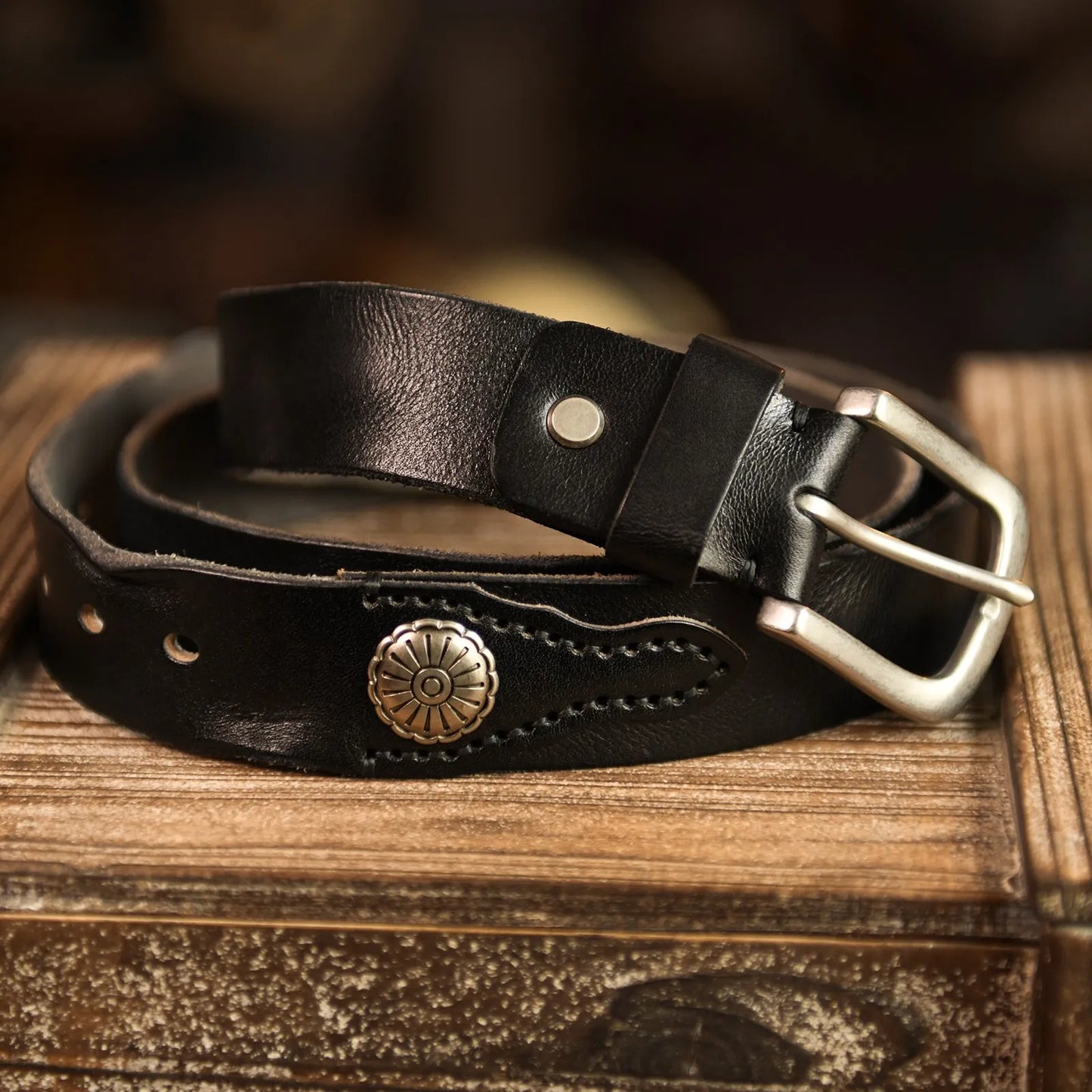 Leather Traditional cowboy Belt