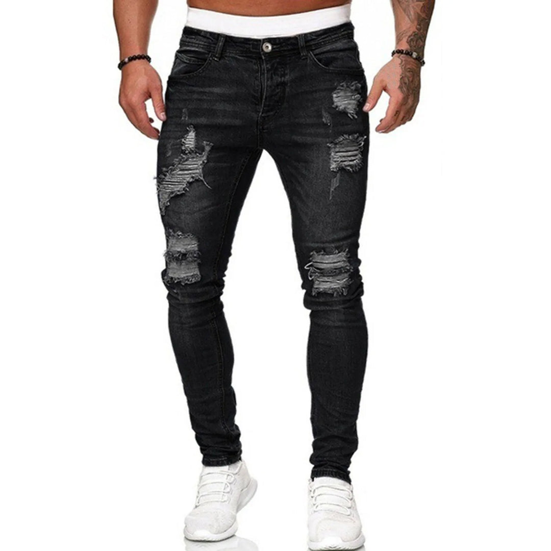 Stylish Distressed Denim Jeans for Men