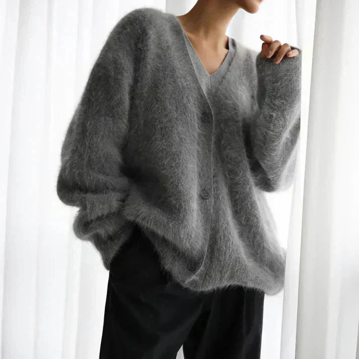 Soft Women's Winter Wool Cardigan Sweater