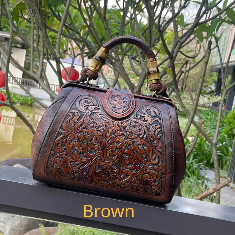 Genuine Leather Vintage Ladies Shoulder Bag