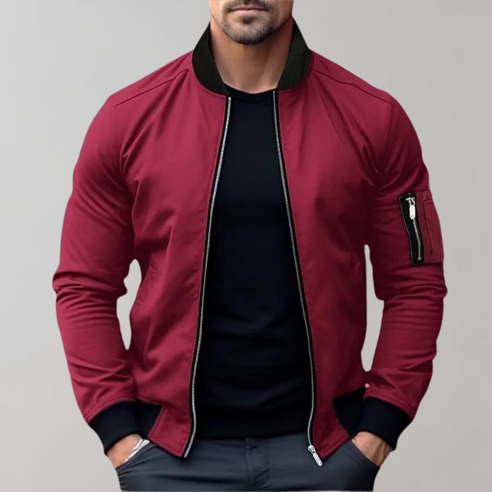 Men's Classic Zip Bomber Jacket