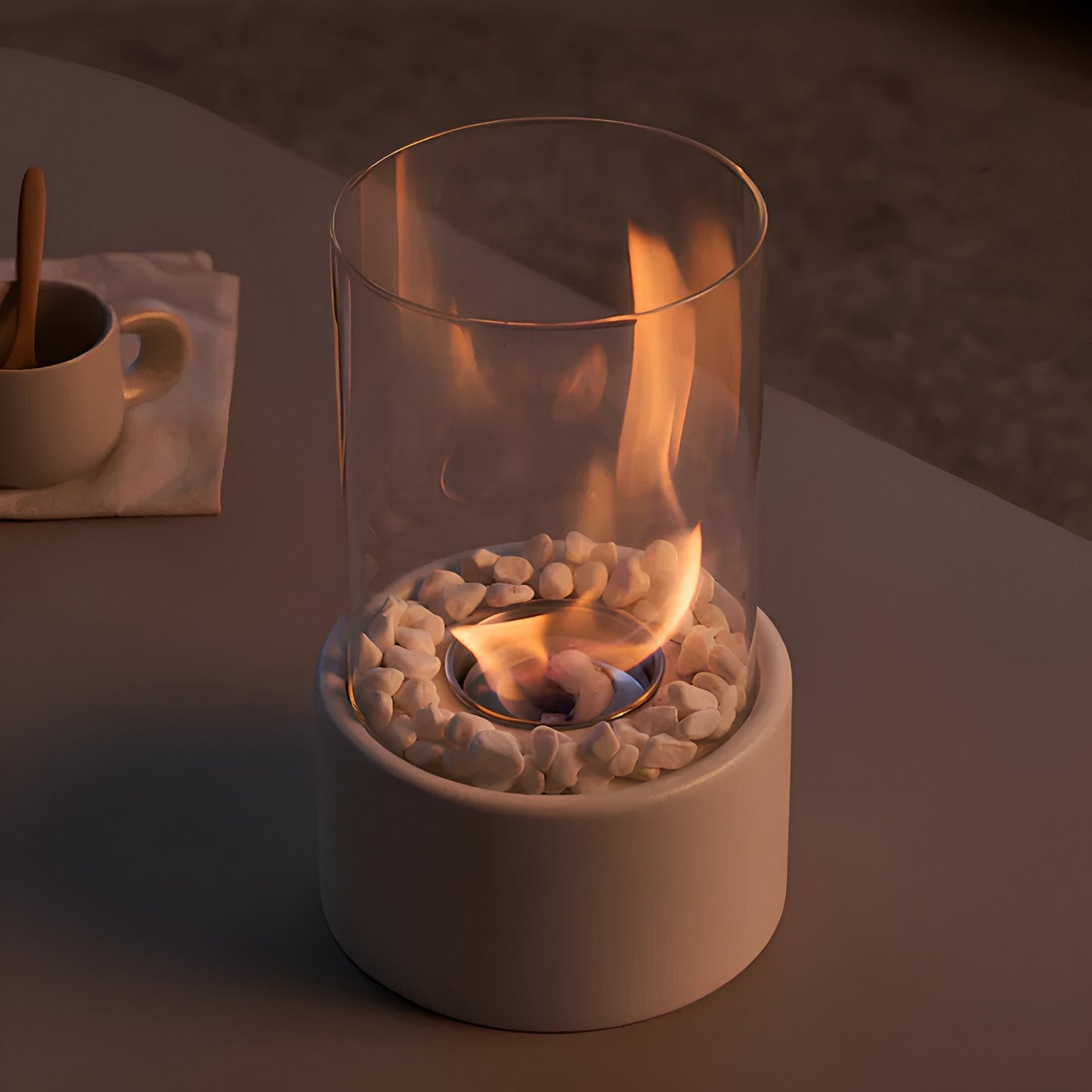 Compact Indoor Glass Fire Pit