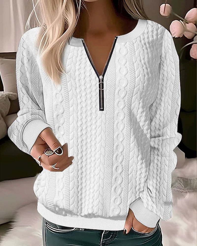 Women's Cozy Winter Quarter-Zip Sweater