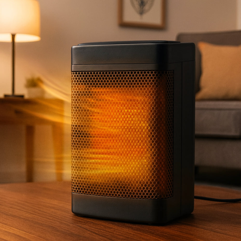 Compact Portable Electric Heater with Timer - VogeLuxe