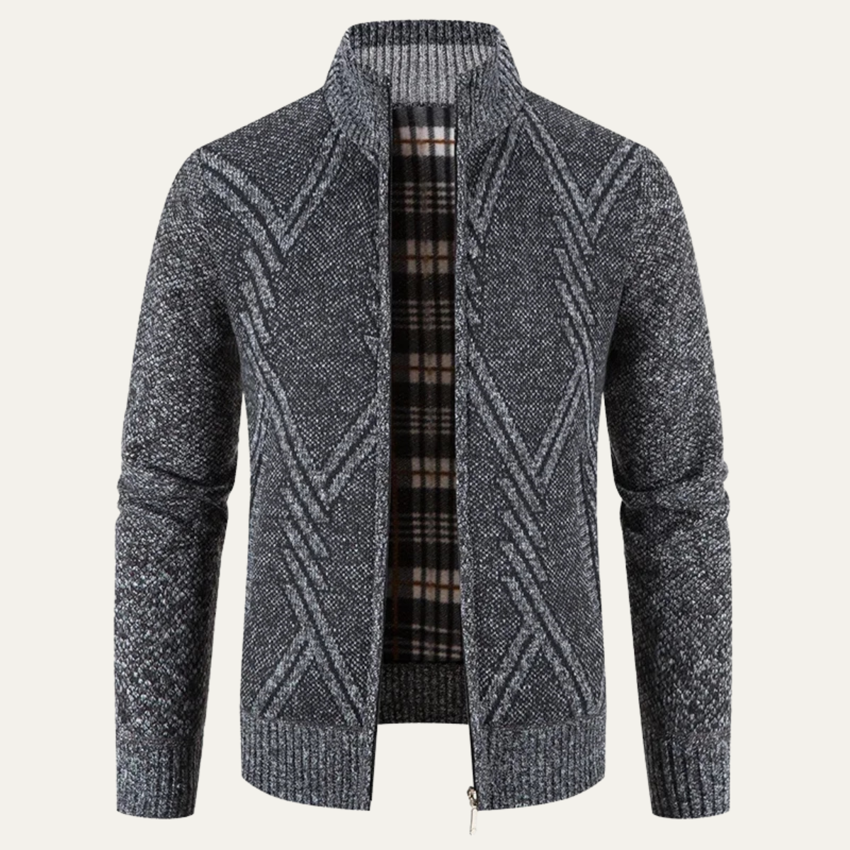 The Alford Men's Knitted Winter Zip Cardigan 4