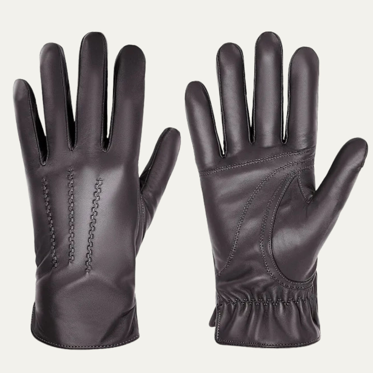 The Ashcroft Men’s Winter Fleece Lined Leather Gloves 2