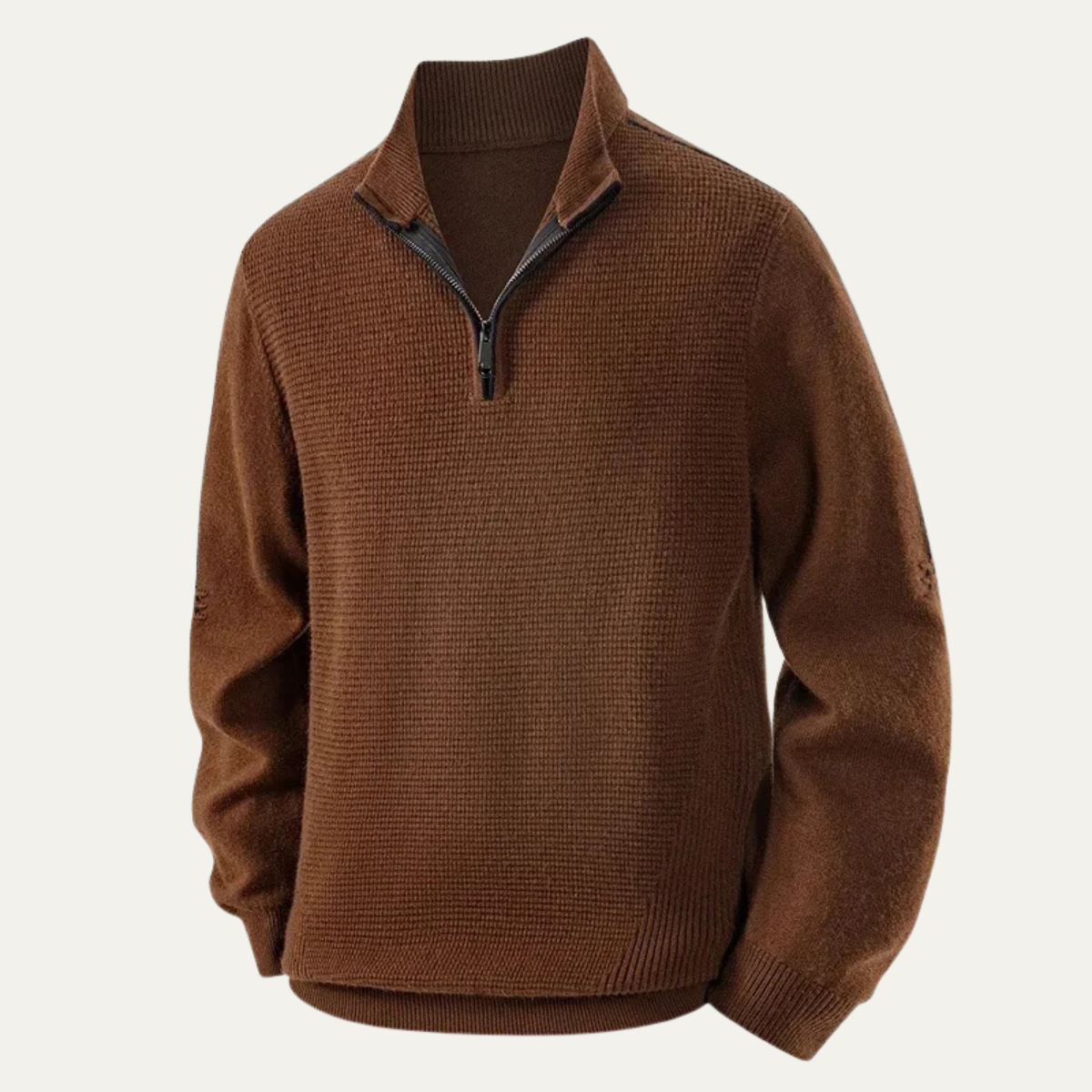 The Bologna Men’s Thick Fleece Half Zip Knitted Jumper 8