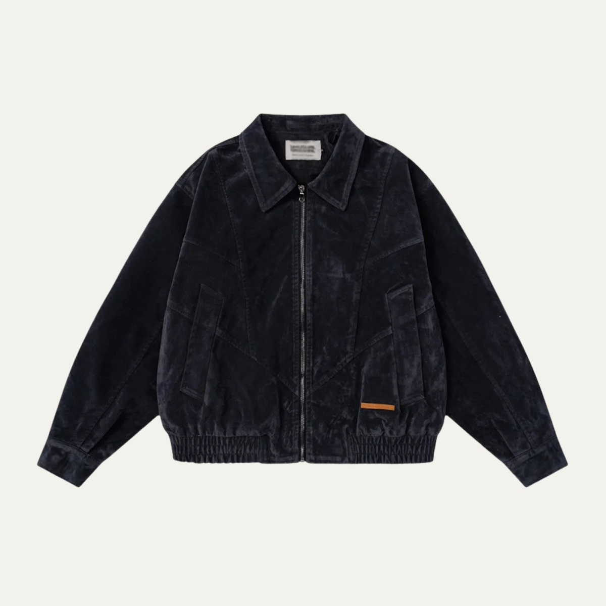 The Caldaro Men’s Retro Zip Up Suede Bomber Jacket 8