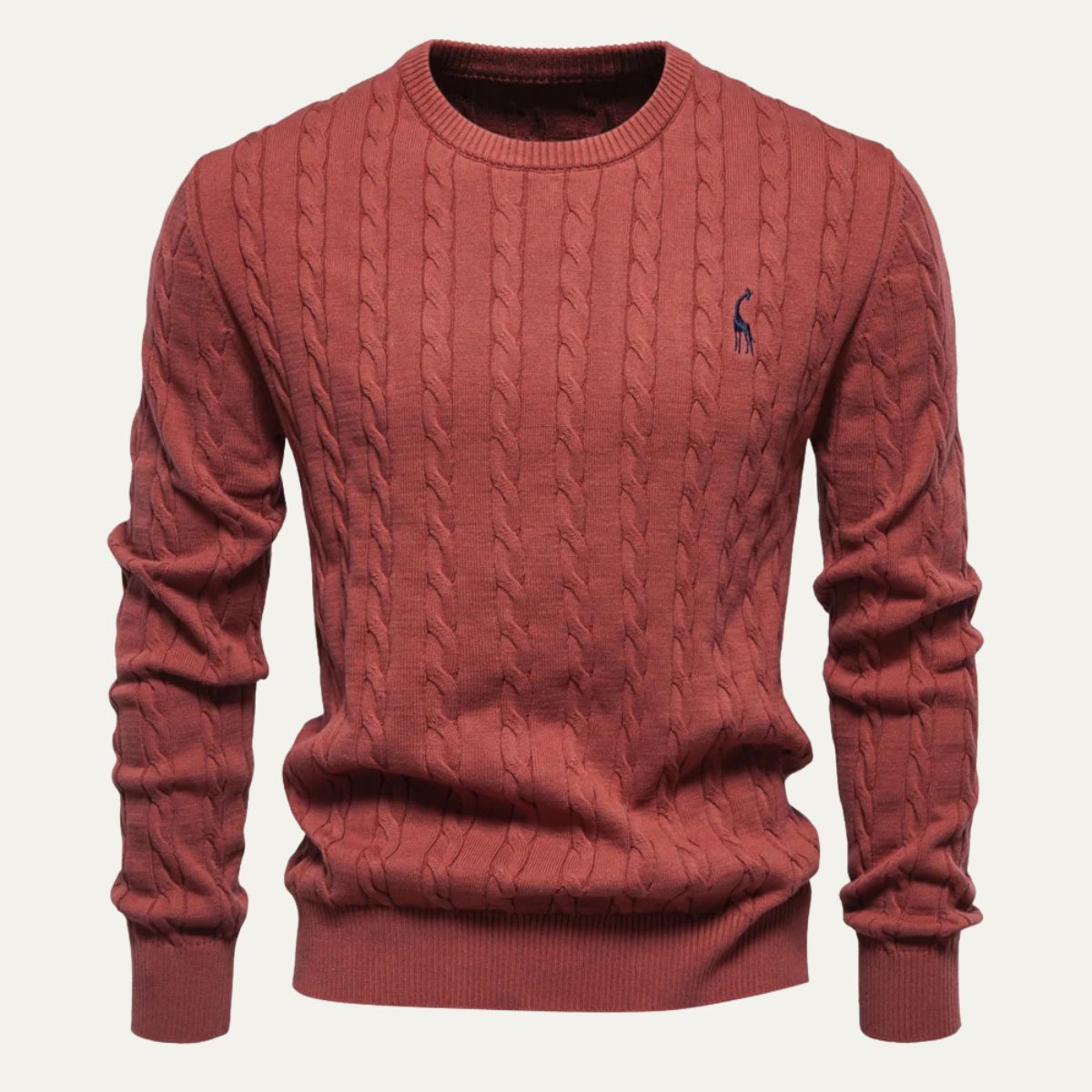 The Chesterfield Men’s Embroidered Crew Neck Cable Knit Jumper 4