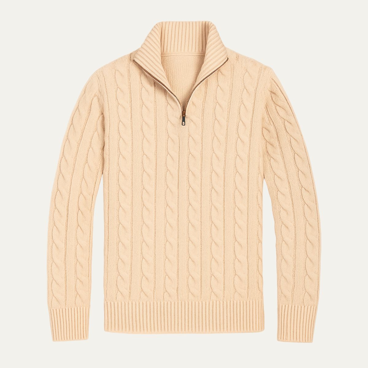 The Genève Old Money Half Zip Jumper for Men - 100% Merino Wool 9