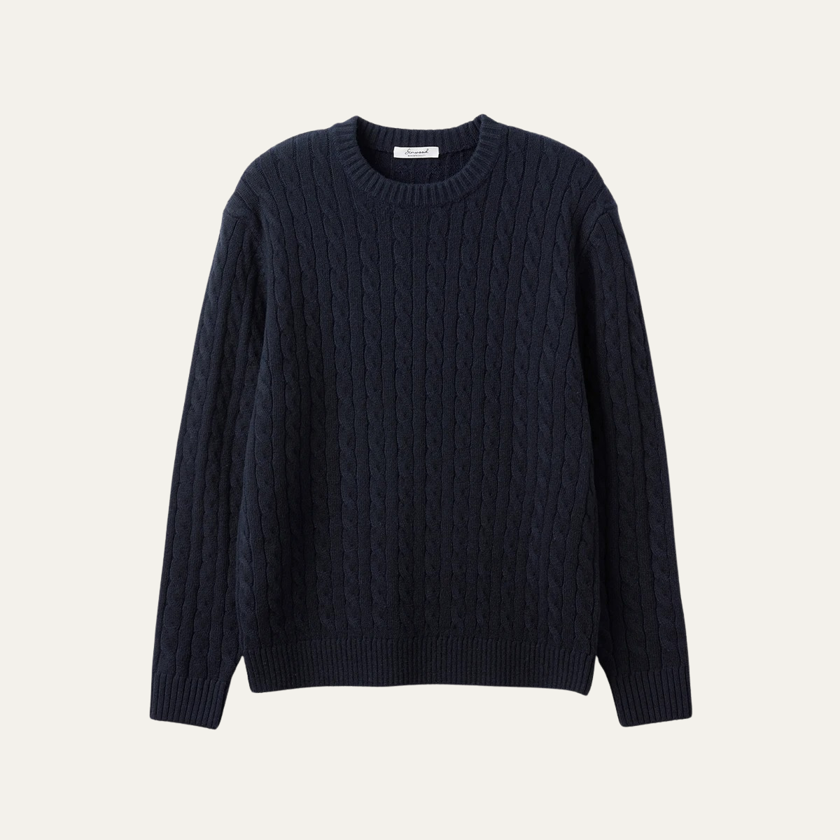The Hever Men’s Cable Knit Crew Neck Sweater 11