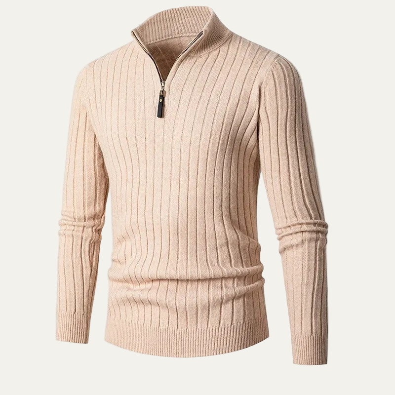 The Oslo Quarter Zip Jumper for Men - Old Money 8