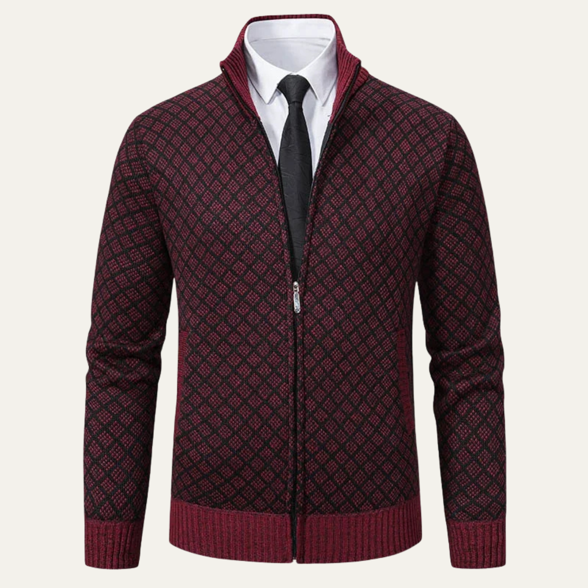The Southbank Men’s Smart Knit Winter Zip Up Cardigan 4