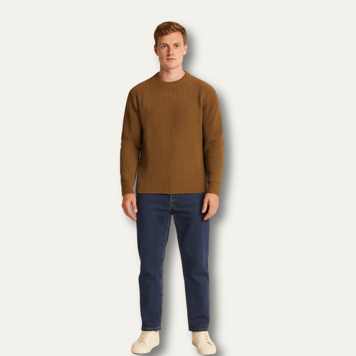 The St. Moritz Men’s Merino Wool Ribbed Luxury Knitted Jumper 4