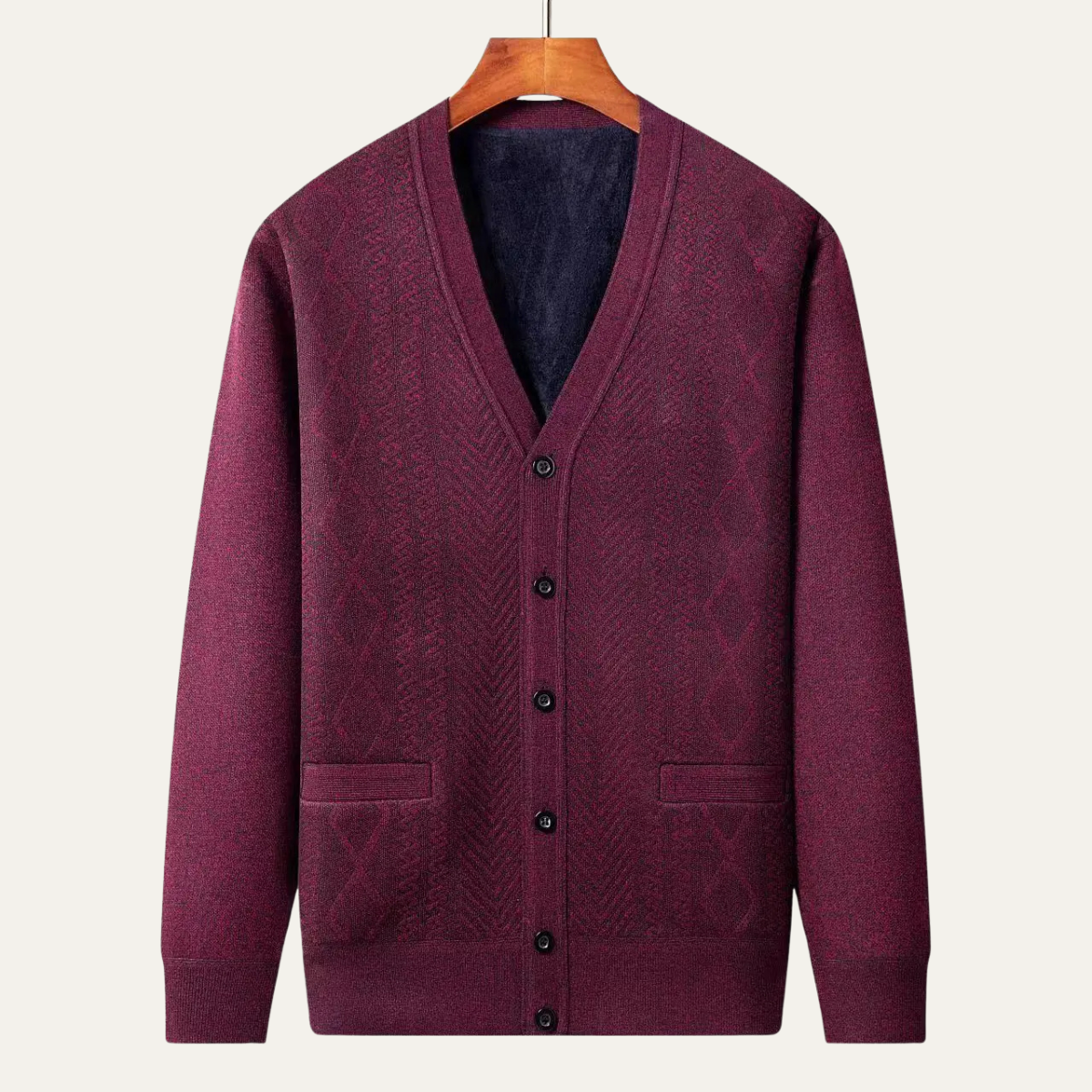 The Trafalgar Men's Classic Knit Button Up Cardigan 4