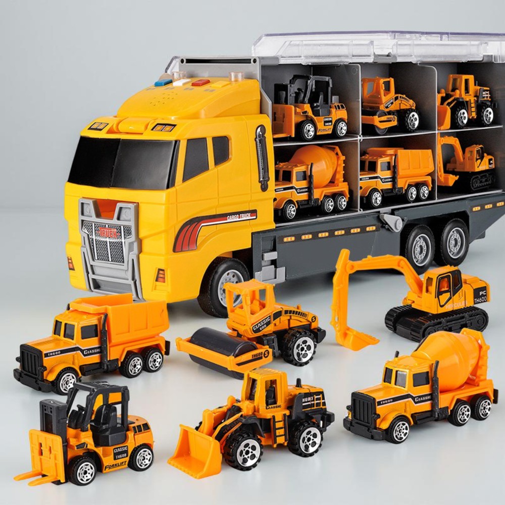 Metal Mini Truck Building Playset Carrier Toy Kit - VogeLuxe