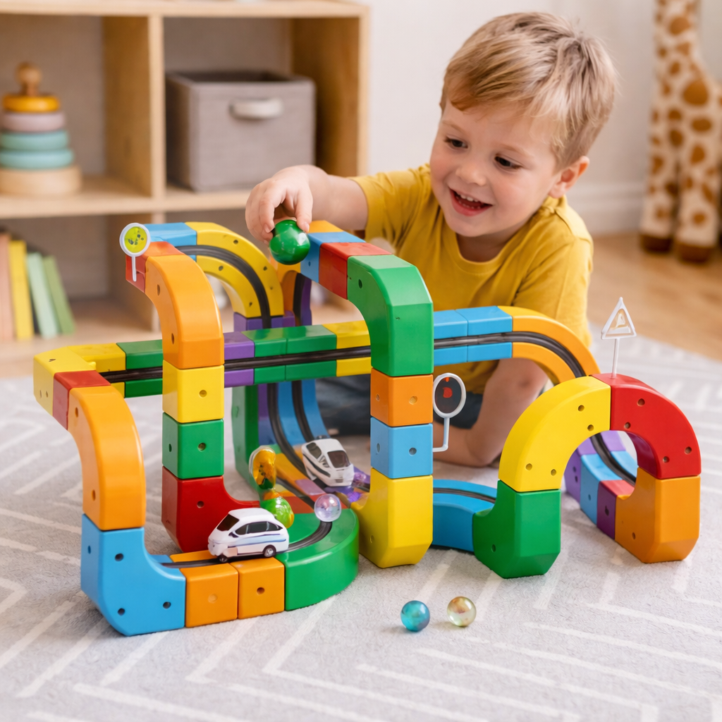 Fun Kids Marble Coaster Building Block Set - VogeLuxe