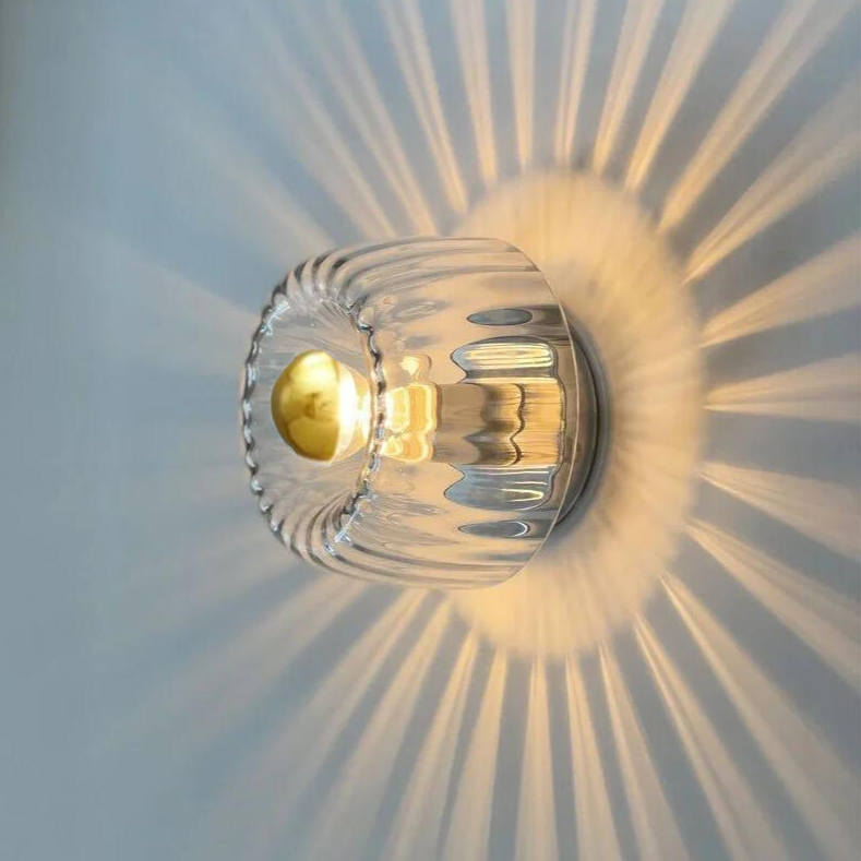 Scandinavian Glass Metal Wall Lamp
