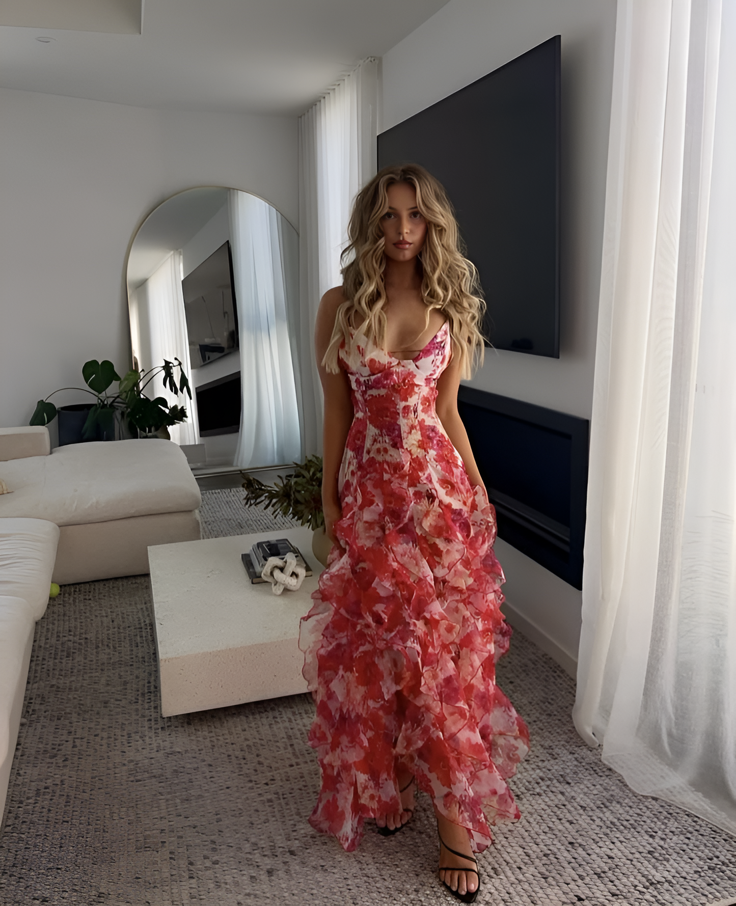 Beautiful Flower Long Dress for Women - VogeLuxe