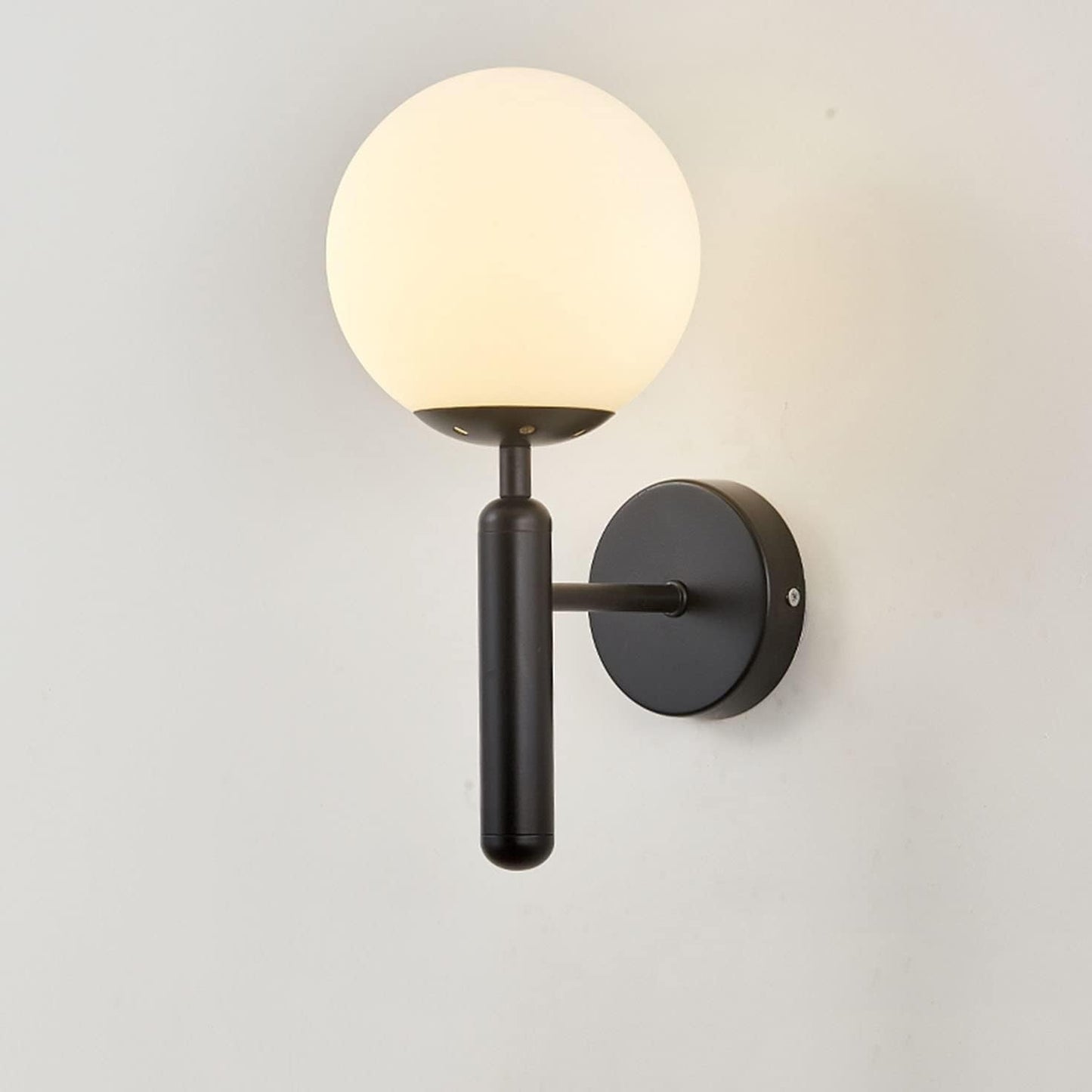 Elegant Glass Globe LED Wall Light in Bronze Finish
