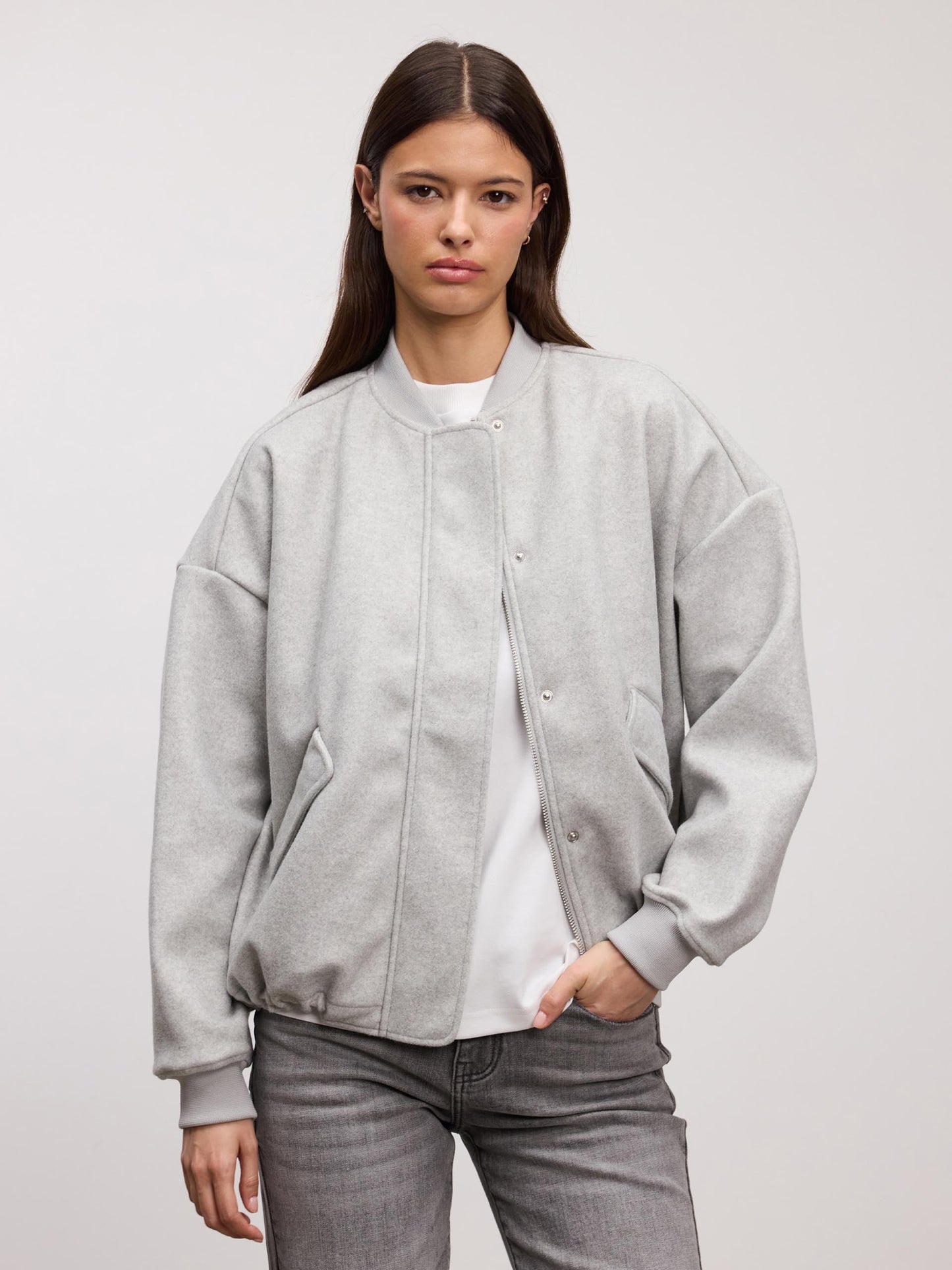 Comfy Women's Bomber Jacket – Relaxed Fit Daily Coat - VogeLuxe