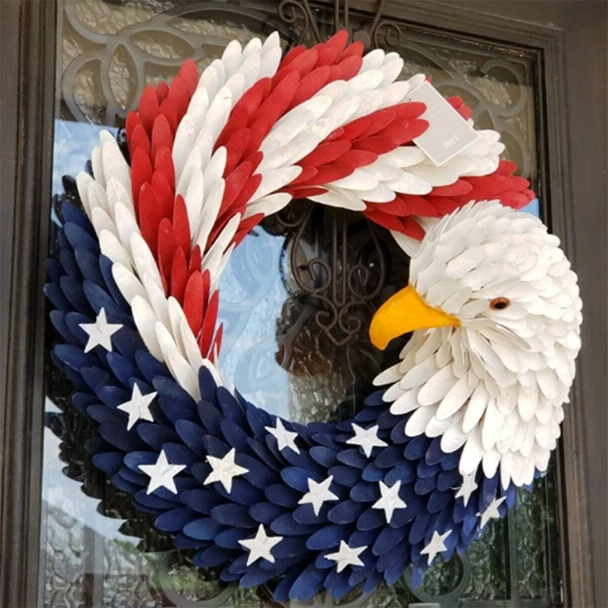 Metal Angel Wing Door Wreath Decor - BritishElegance