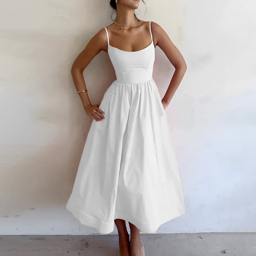 Ladies' Chic Summer Sundress with Thin Straps
