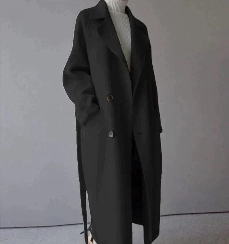 Warm Women's Long Oversized Winter Trench Coat