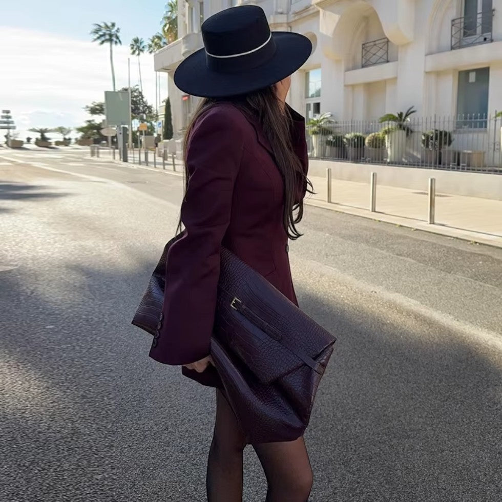 Women's Blazer Dress Long Sleeve Tailored Jacket